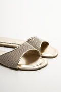 Metallic Mesh Mule Gold (2)