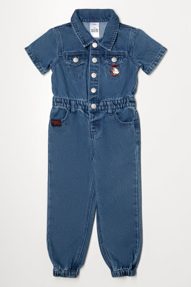 Minnie Mouse Denim Boilersuit Blue