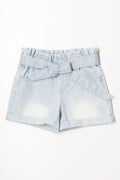 Stripe Paperbag Shorts Blue