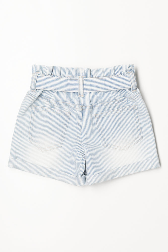 Stripe Paperbag Shorts Blue (2)