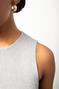 Sleeveless Knit Vest Silver (3)