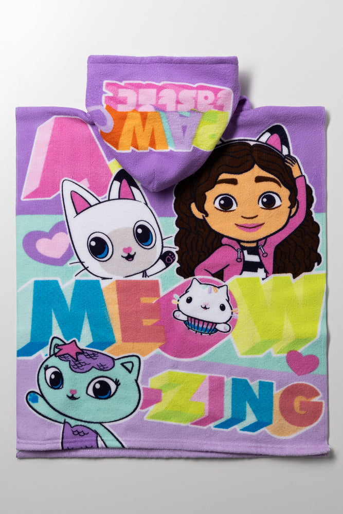 Gabby's Dollhouse Hooded Towel Multi