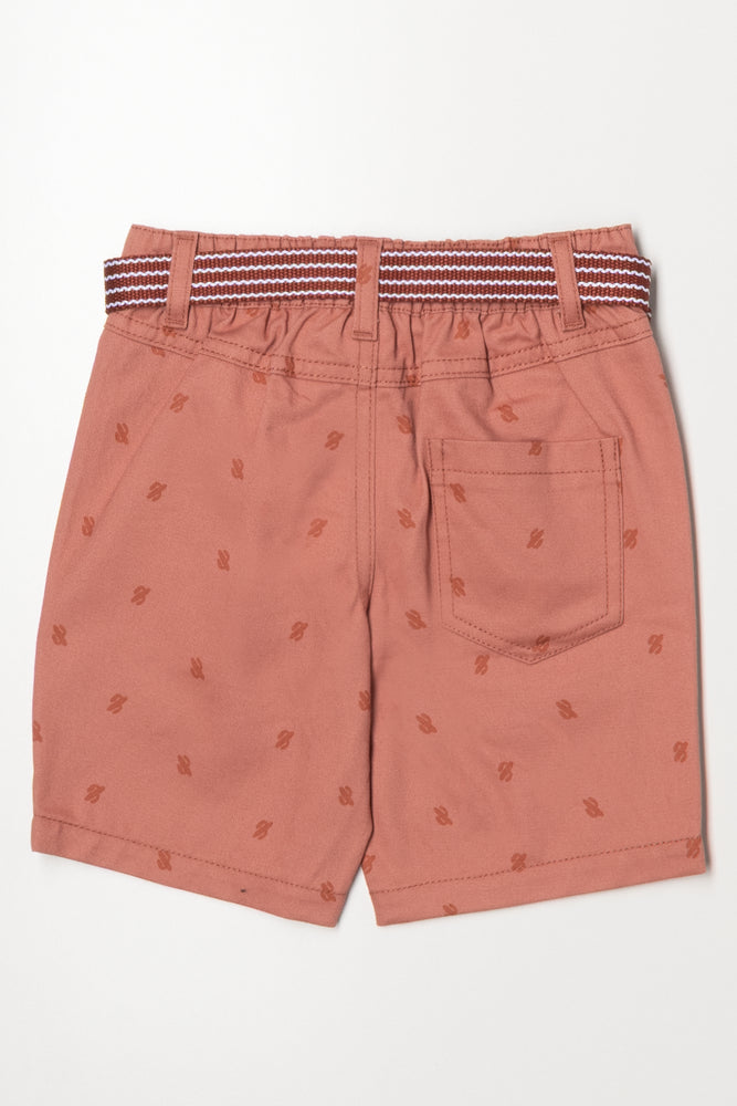 Belted Chino Shorts Pink (2)