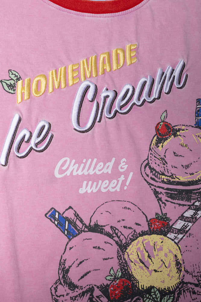 Ice Cream Short Sleeve T-Shirt Pink