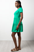 Tiered T-Shirt Dress Mint Green (1)