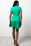 Tiered T-Shirt Dress Mint Green (2)