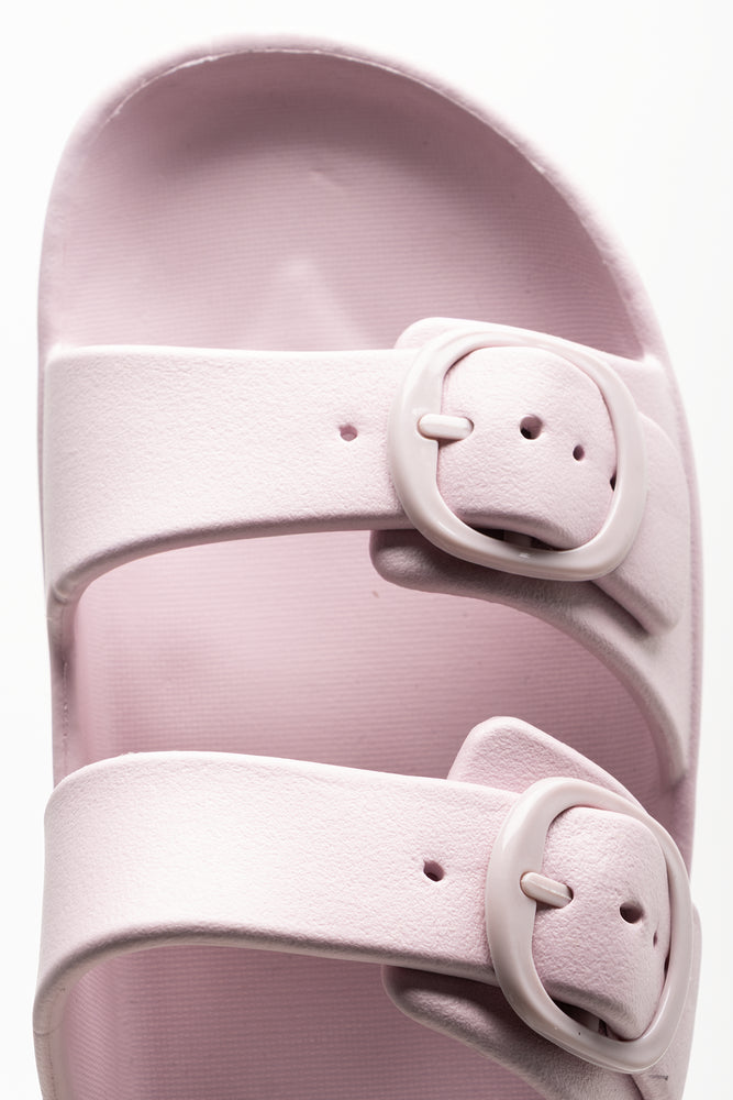 Double Buckle Slides Pink (4)