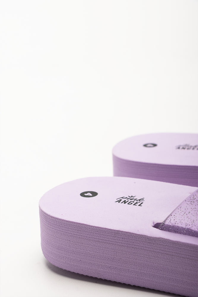 Platform Glitter Flip Flops Lilac (3)