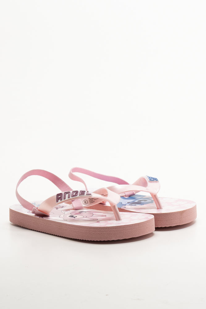 Stitch And Angel Flip Flops Pink