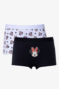 Minnie Mouse 2 Pack Boyleg Panties White And Black