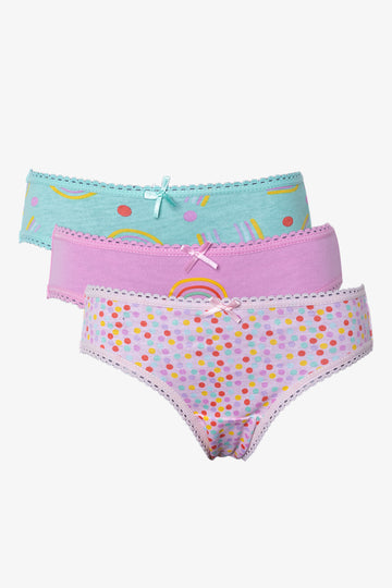 3 Pack Bikini Panties Blue And Pink