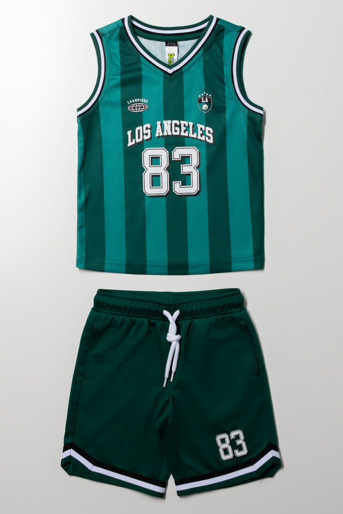 2 Piece Basketball Set Green