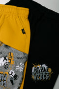 3 Pack Shorts Black, Yellow And Grey (1)