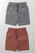 2 Pack Shorts Grey And Burgundy