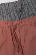2 Pack Shorts Grey And Burgundy (1)