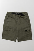Buckle Trim Cargo Shorts Green