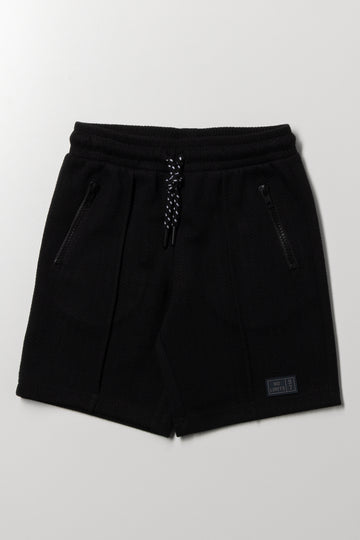 Zip Pocket Shorts Black