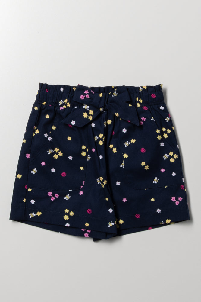 Ditsy Shorts Navy