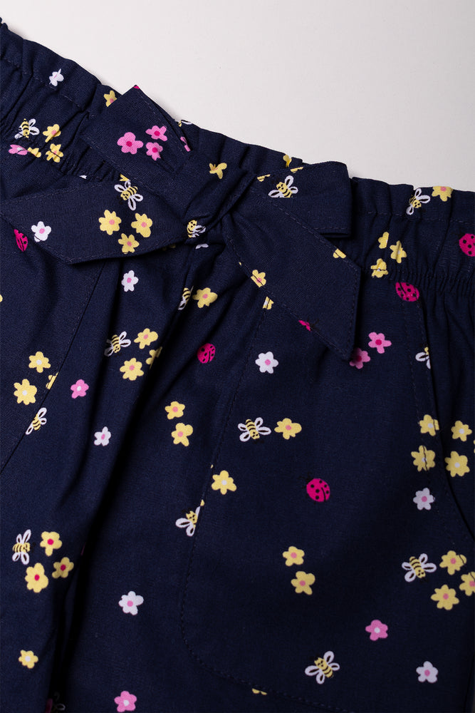 Ditsy Shorts Navy
