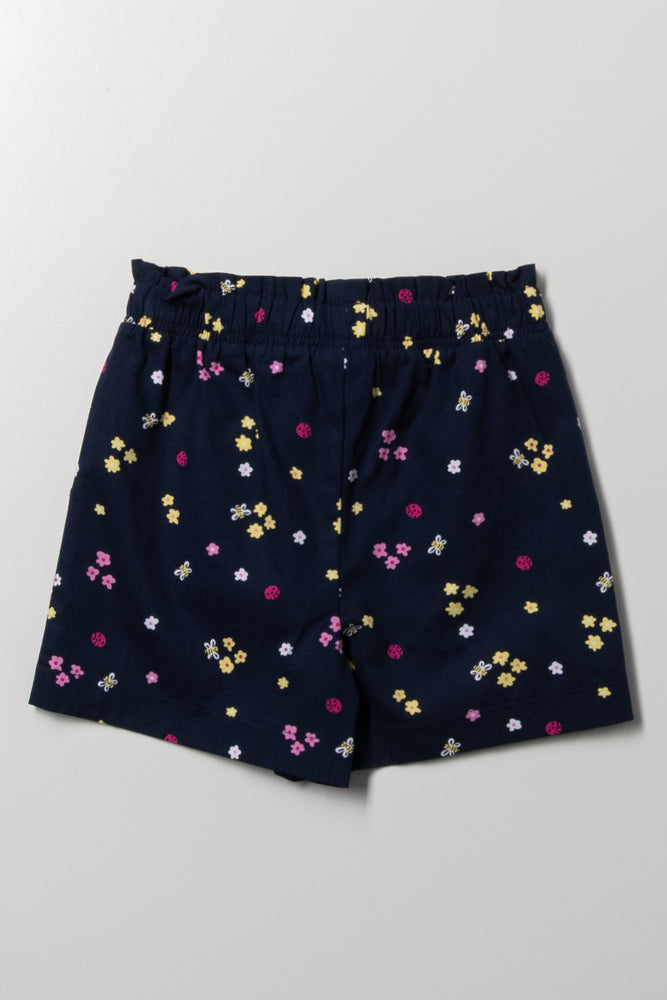Ditsy Shorts Navy (2)