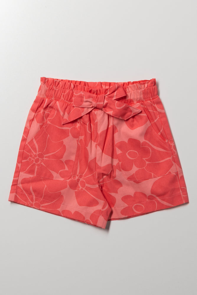 Flower Shorts Orange