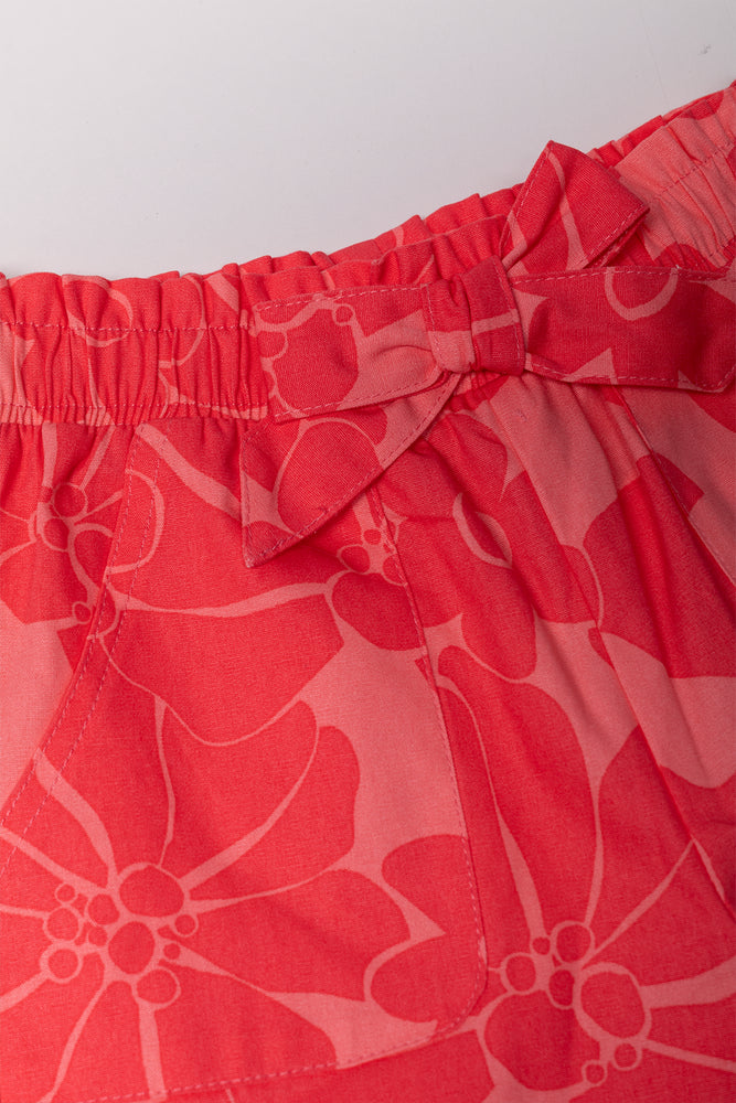 Flower Shorts Orange