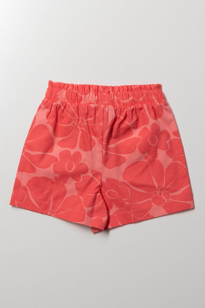 Flower Shorts Orange (2)