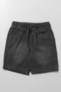 Relaxed Denim Shorts Grey