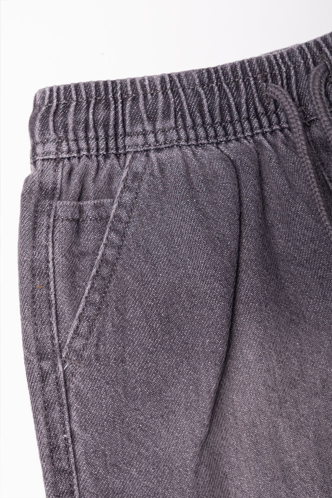 Relaxed Denim Shorts Grey (1)