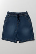 Relaxed Denim Shorts Blue