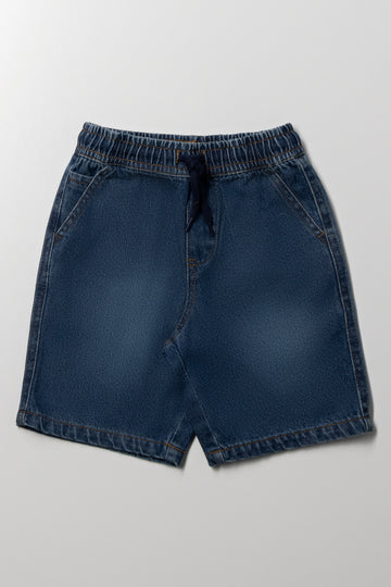 Relaxed Denim Shorts Blue