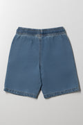 Relaxed Denim Shorts Light Blue (2)