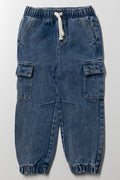 Cargo Denim Jeans Blue