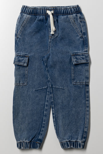 Cargo Denim Jeans Blue