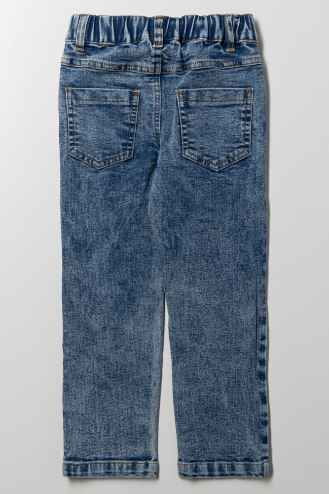 Ripped Skinny Denim Jeans Blue (2)
