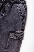 Cargo Denim Joggers Black (1)