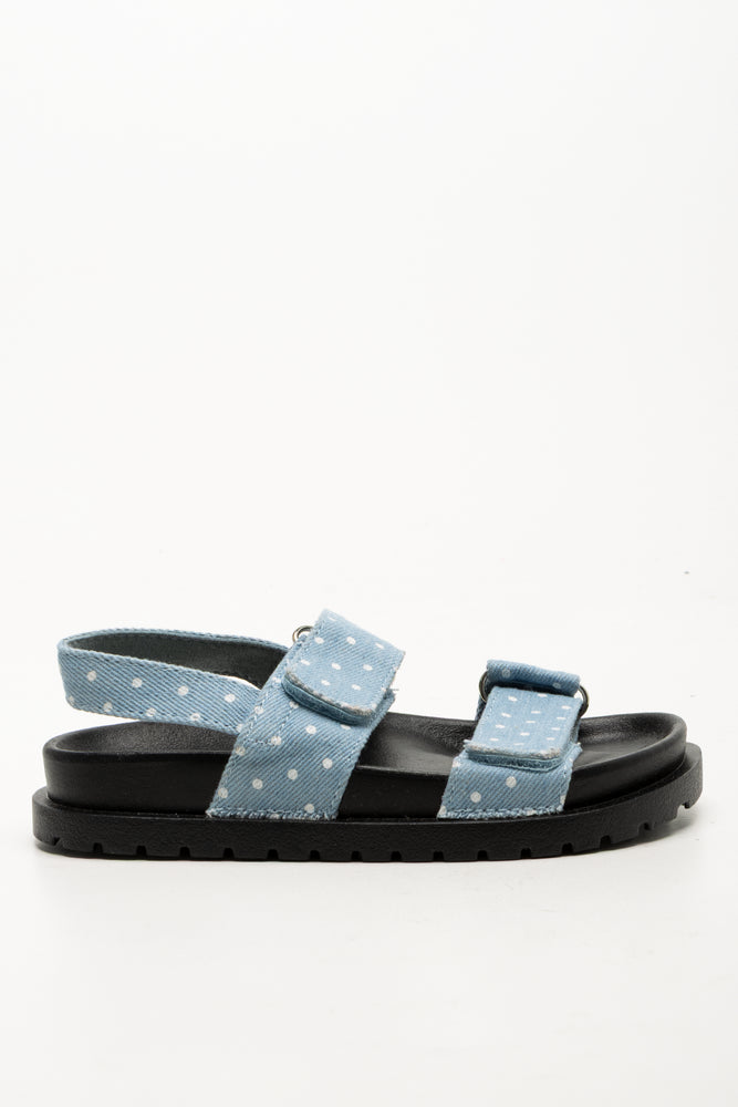 Polka Dot Sandals Blue (1)