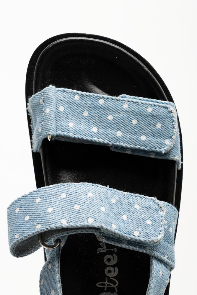 Polka Dot Sandals Blue (4)