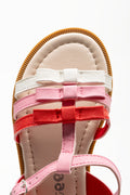 T-Bar Bow Sandals Pink (4)