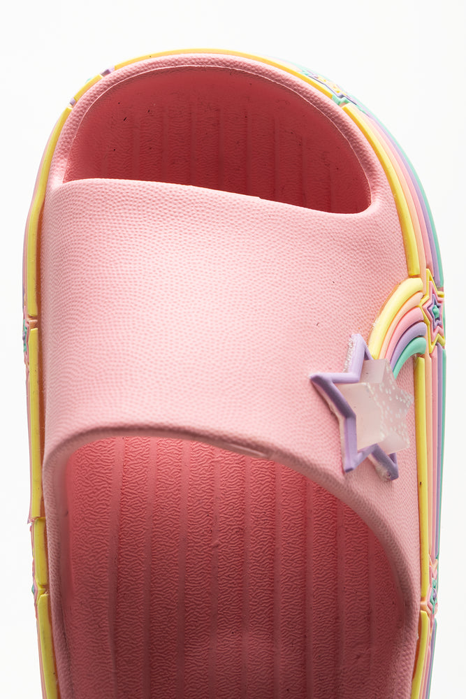 Rainbow Star Pool Slides Pink (4)