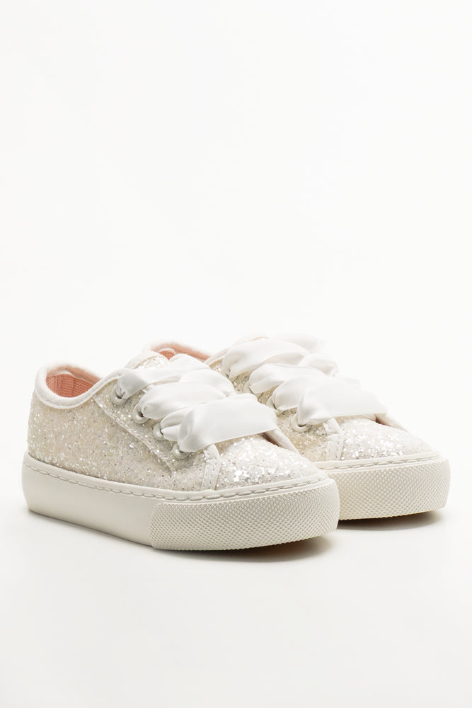 Sequin Sneakers White
