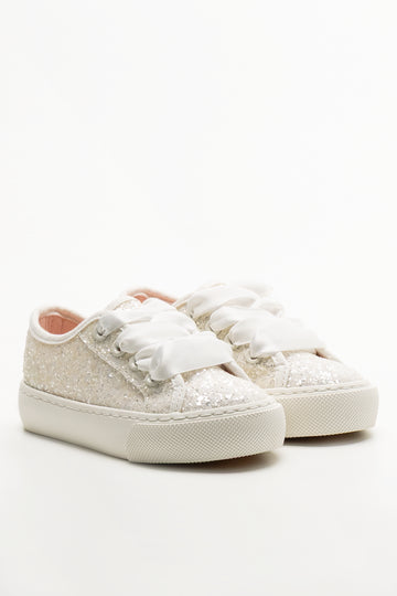 Sequin Sneakers White
