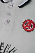 Iron Man Short Sleeve Golfer Grey (1)