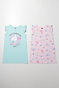 2 Pack Sleep Shirt Pink And Blue