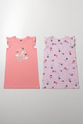 2 Pack Sleepshirt Peach And Purple