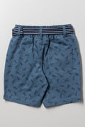 Belted Chino Shorts Blue (2)