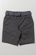 Belted Chino Shorts Dark Grey