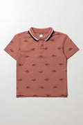 Dinosaur Short Sleeve Golfer Pink