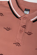Dinosaur Short Sleeve Golfer Pink (1)