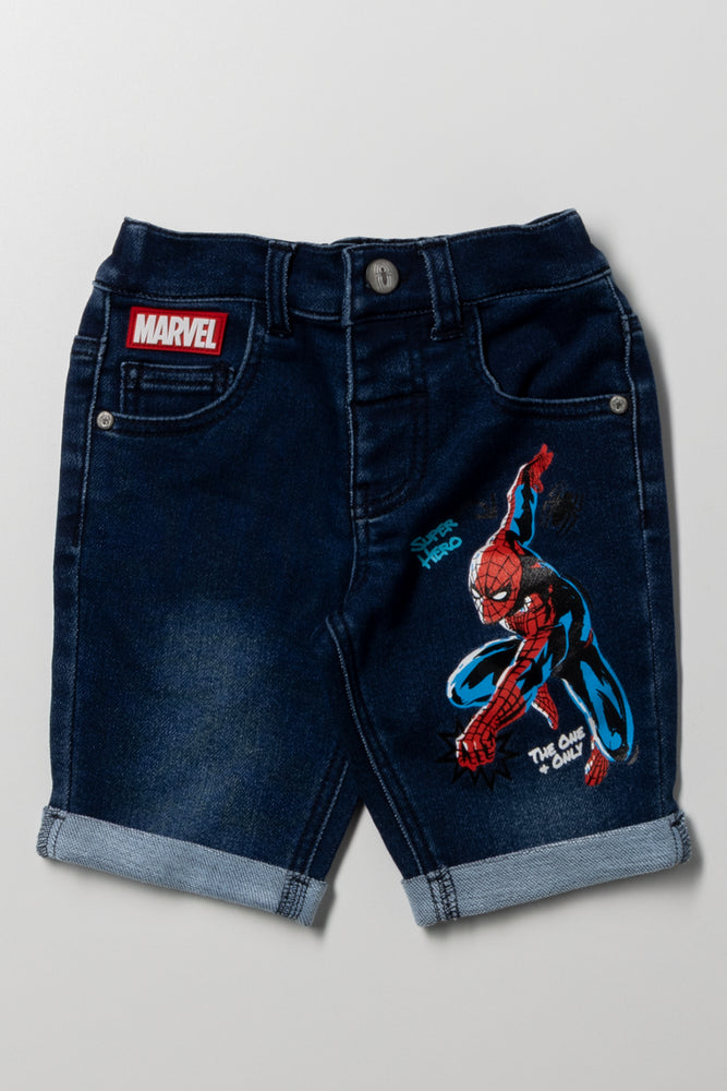 Spider-Man Denim Shorts Blue